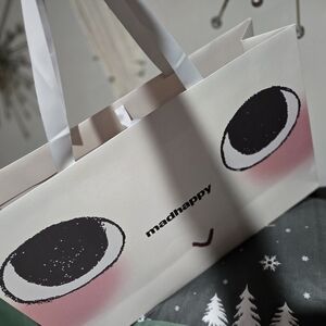 Madhappy White and Pink Eye Design Tote